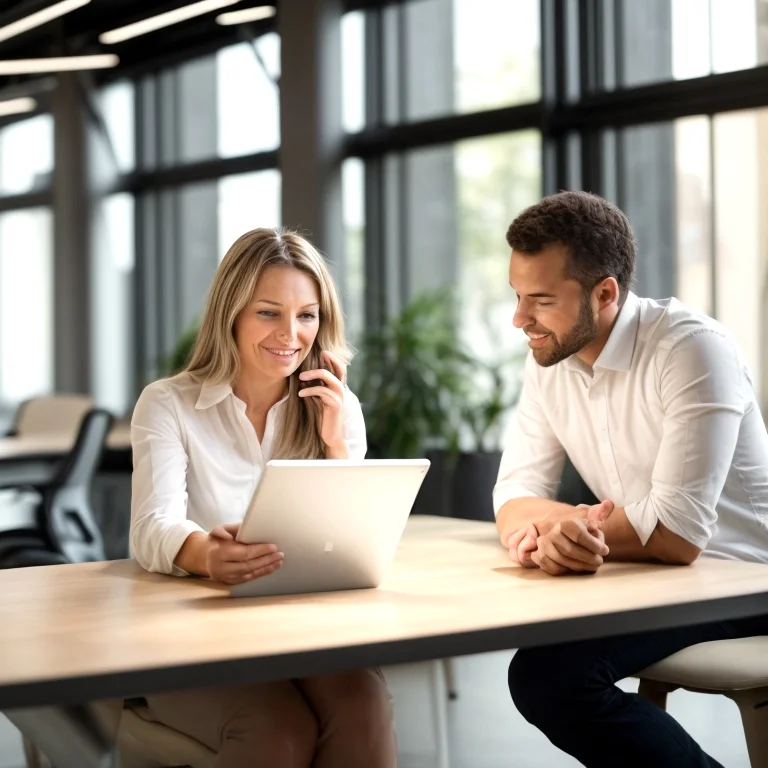 Team arbeitet gemeinsam an Leadership-Zielen